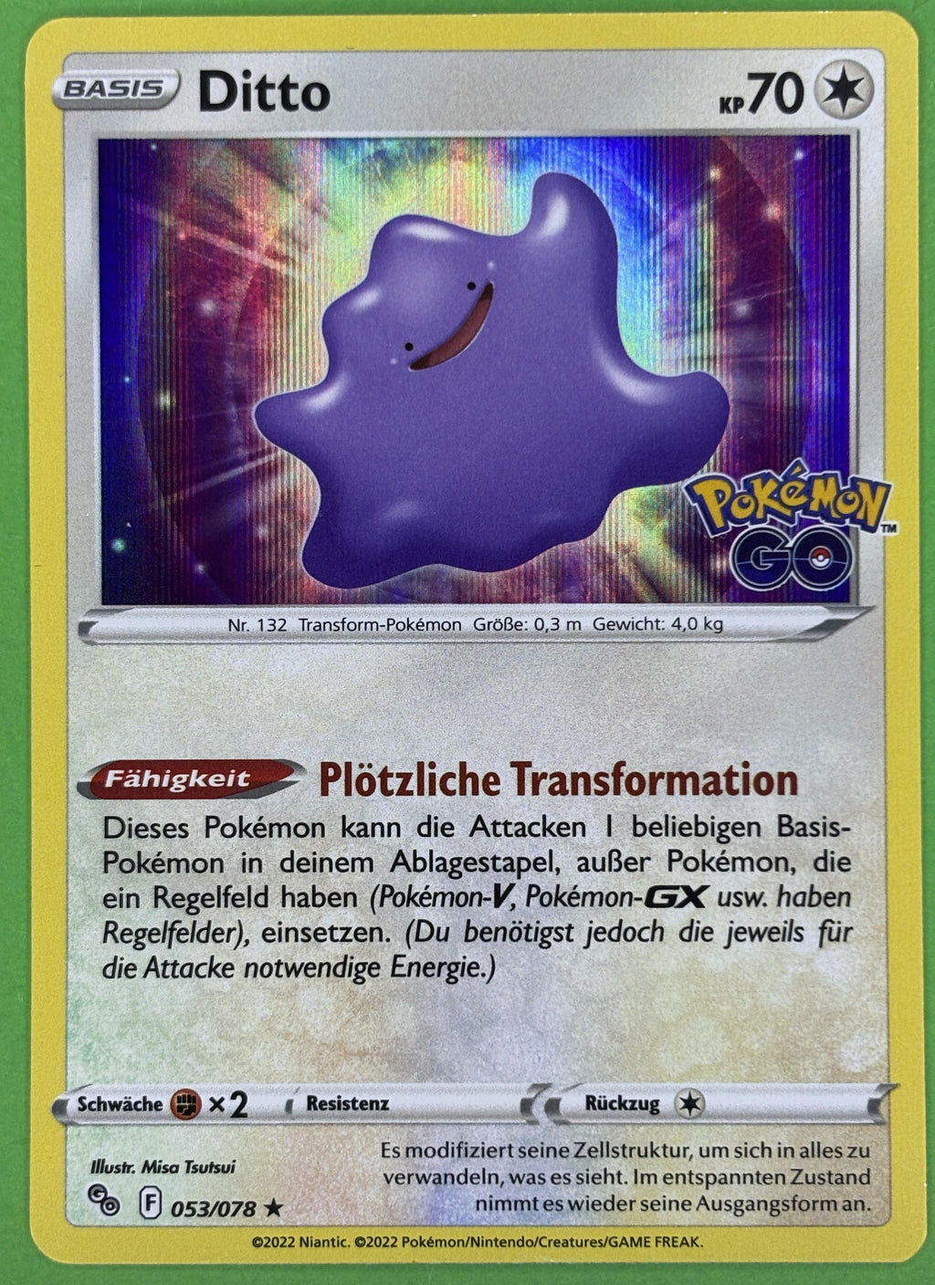 Ditto - Pokémon GO (Holo Rare) [PGO-53] | German, Near Mint, Special German / Near Mint / Special #665275