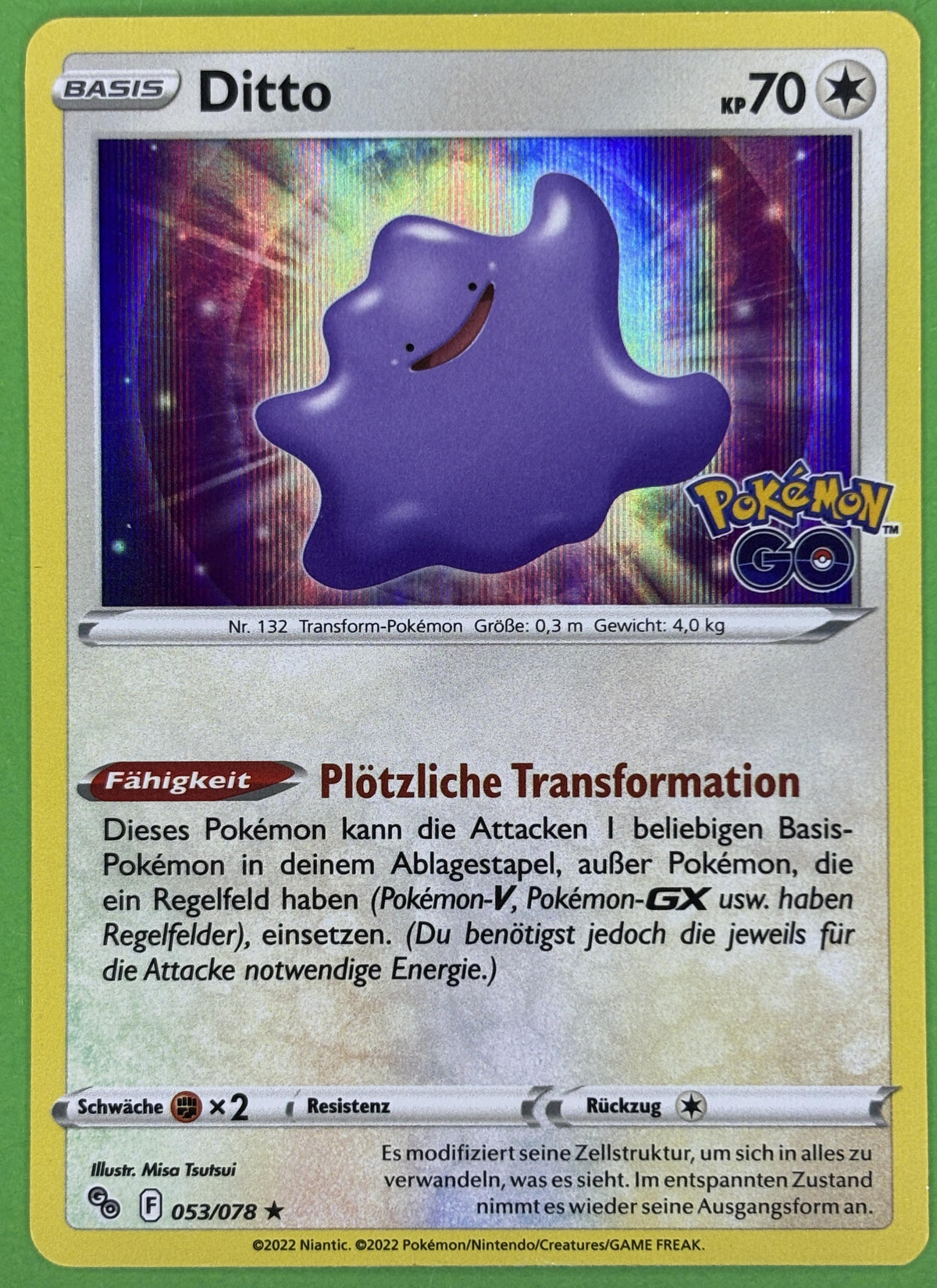 Ditto - Pokémon GO (Holo Rare) [PGO-53] | German, Near Mint, Special German / Near Mint / Special #665275