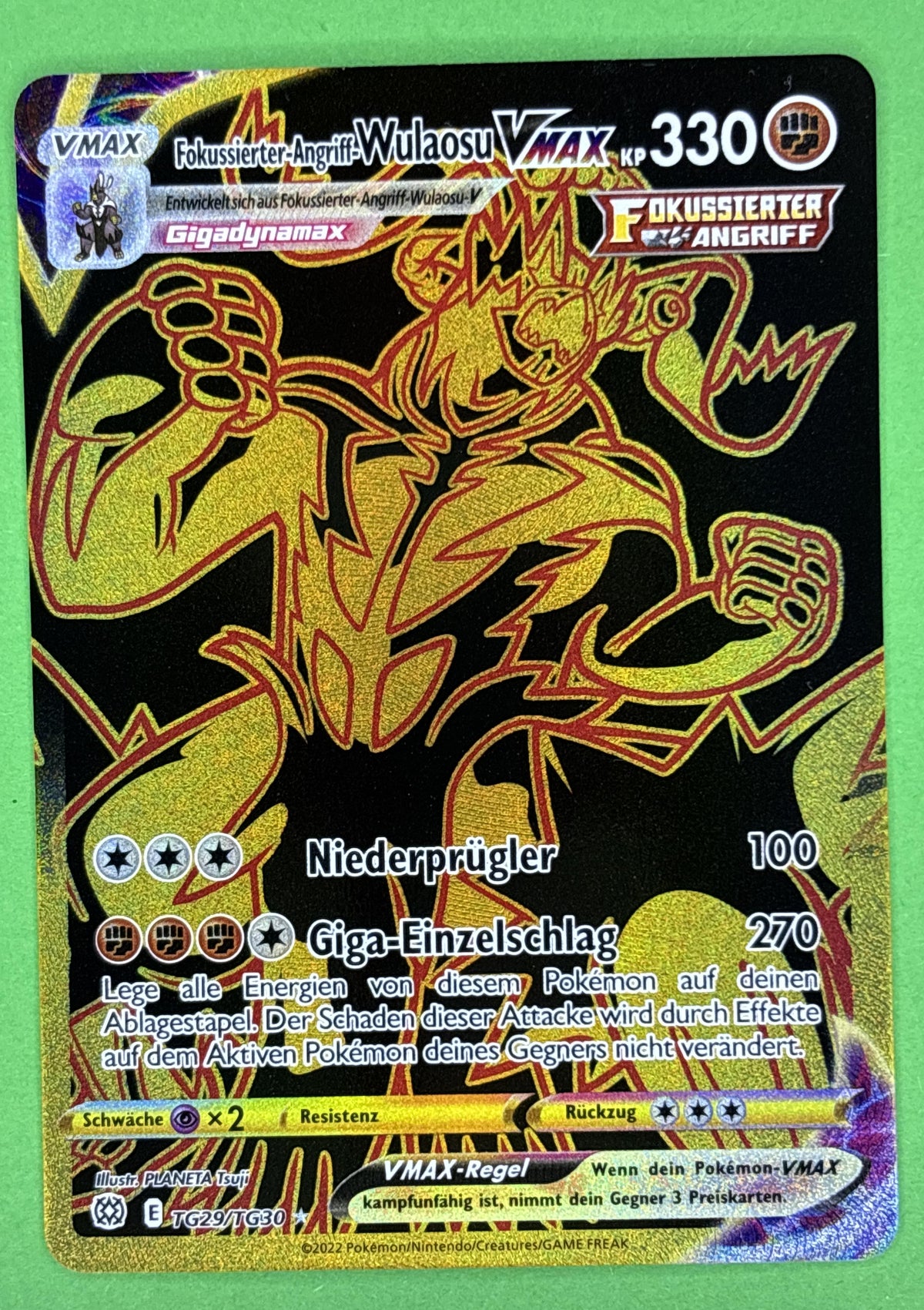 Single Strike Wulaosu VMAX - Brilliant Stars Trainer Gallery (Secret Rare) [BRS-TG29] | German, Near Mint German / Near Mint / Normal