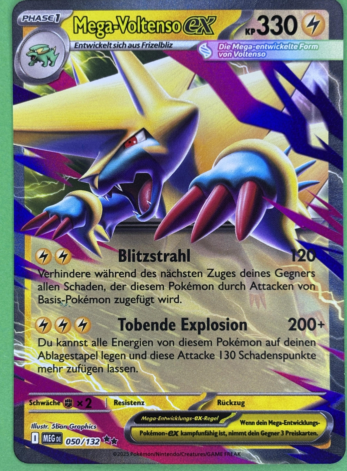 Mega Voltenso ex - Mega Evolution (Double Rare) [MEG-50] | German, Near Mint German / Near Mint / Normal