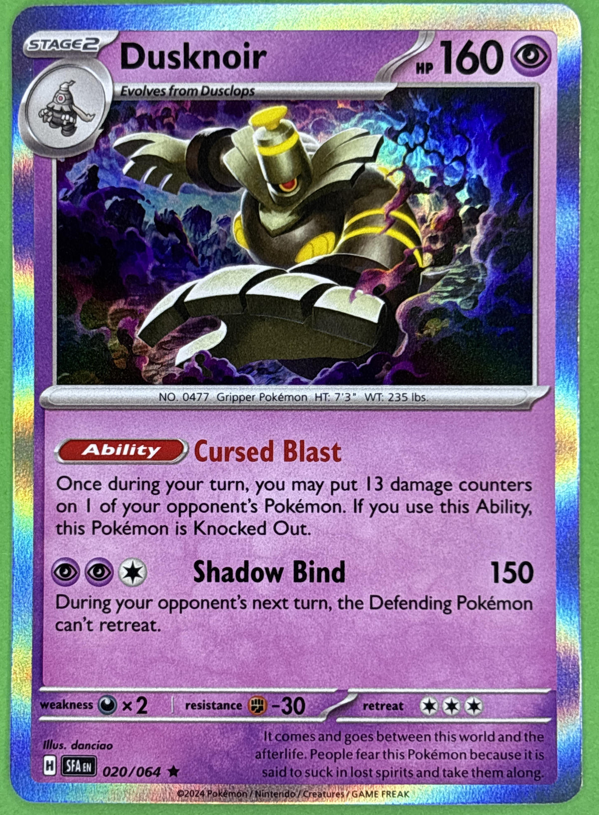 Dusknoir - Shrouded Fable (Rare) [SFA-20] | English, Near Mint English / Near Mint / Normal